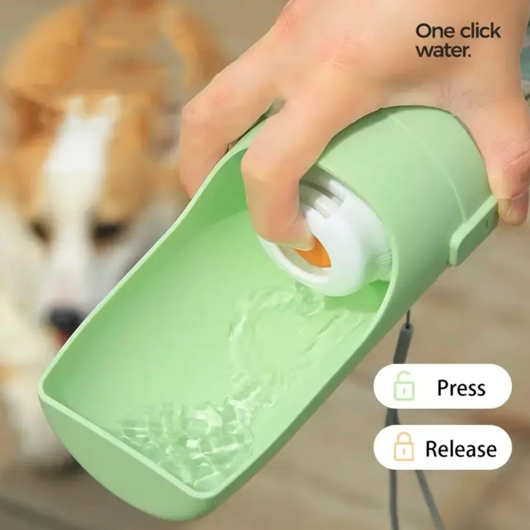 Botella 2 en 1 para Mascotas – Agua y Comida en tus Paseos