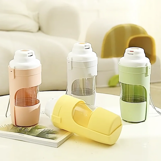 Botella 2 en 1 para Mascotas – Agua y Comida en tus Paseos
