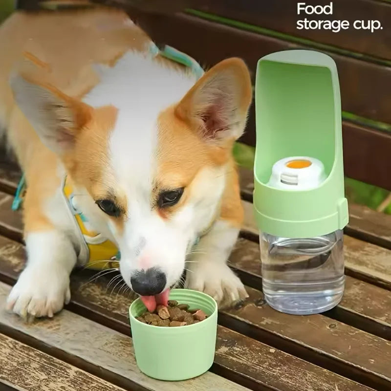 Botella 2 en 1 para Mascotas – Agua y Comida en tus Paseos